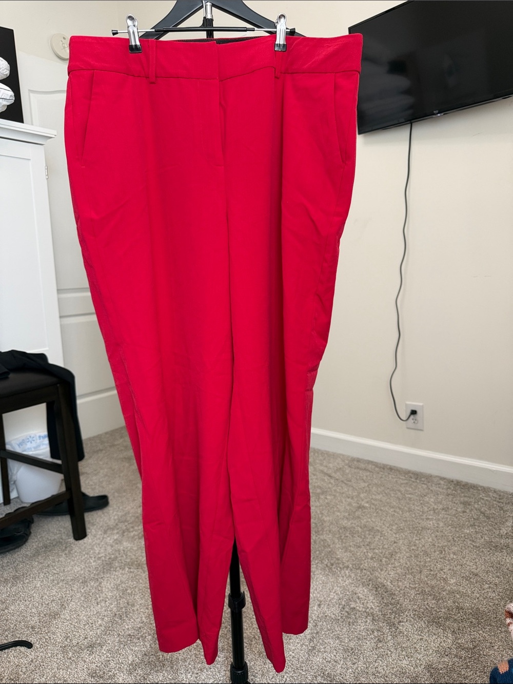 Lane Bryant Bright Red and wide-Leg Trousers